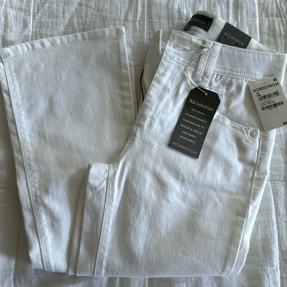 Wit & Wisdom white flare denim